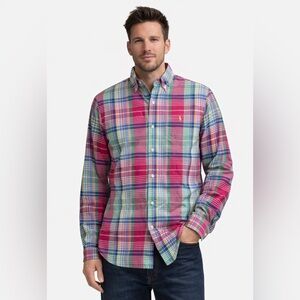 Ralph Lauren Men's Vibrant Plaid Button-Down Shirt